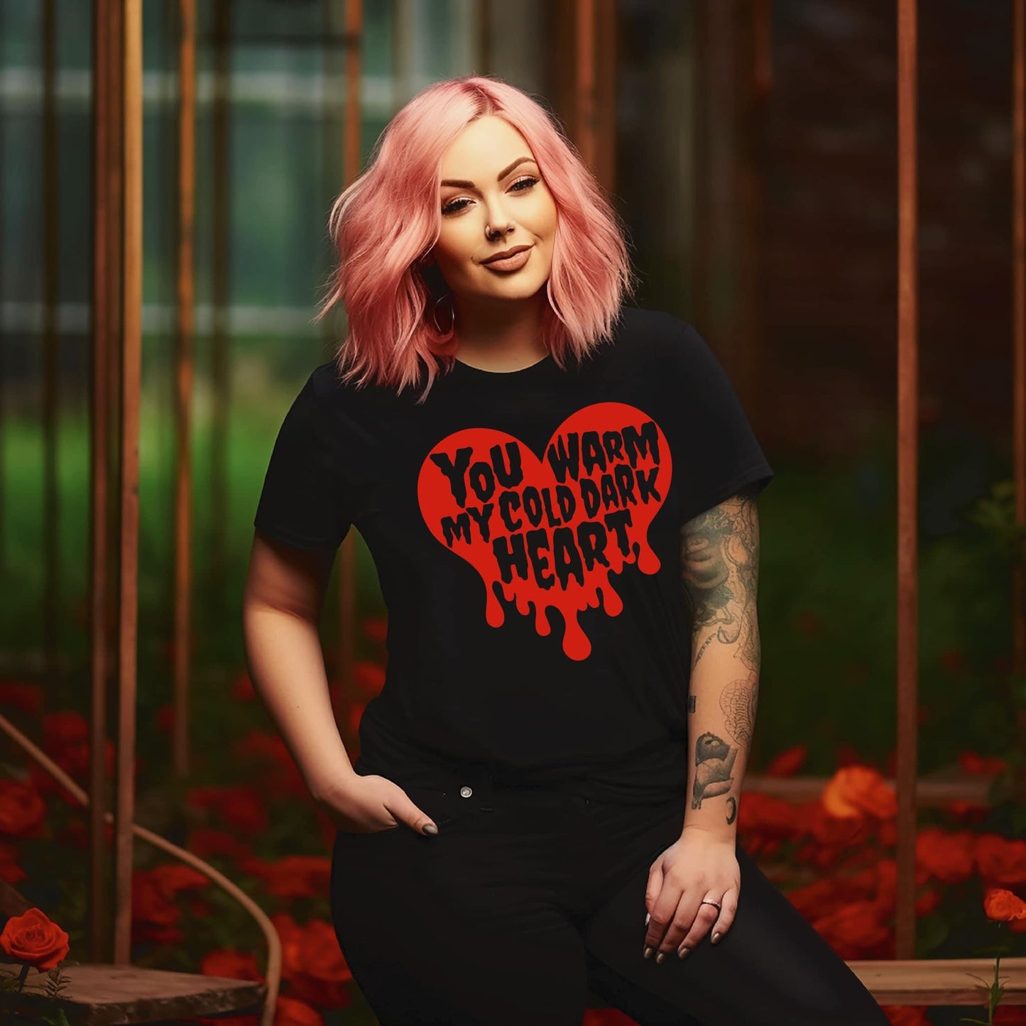 You Warm My Cold Dead Heart Emo Valentine's Day Tee