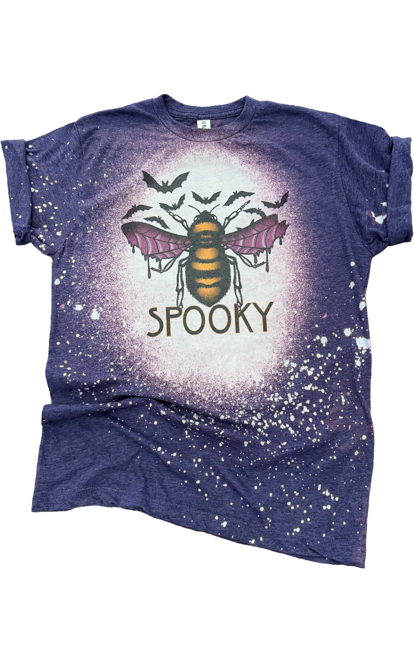Bee Spooky Halloween Bleached Tee