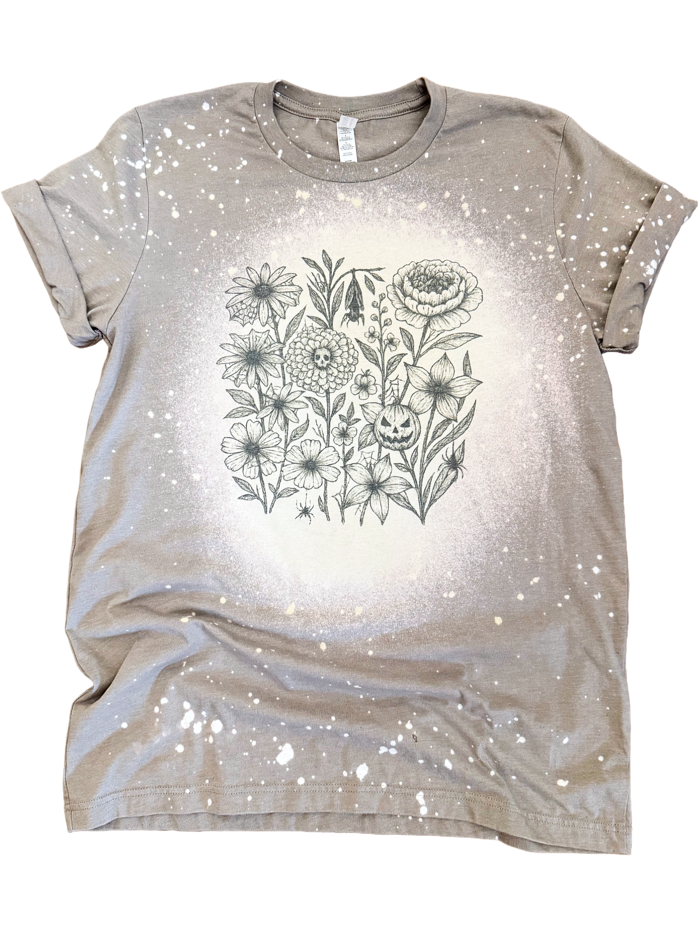 Halloween Floral Bleached Tee