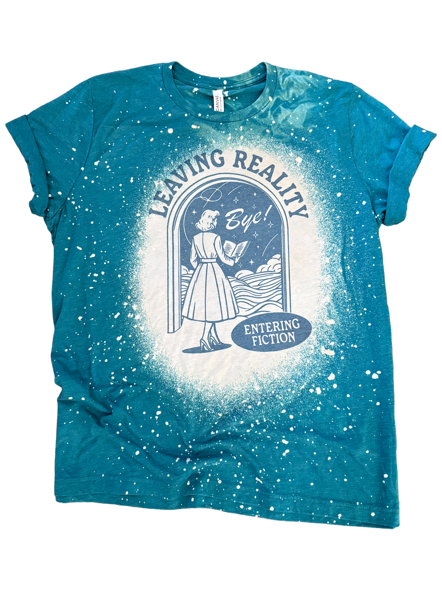 Leaving Reality Book Lover Bleached Tee