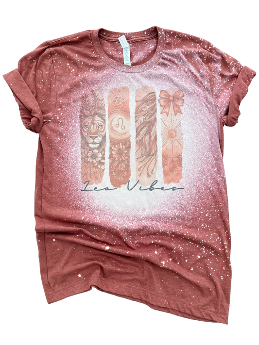 Leo Vibes – Zodiac Bleached Tee
