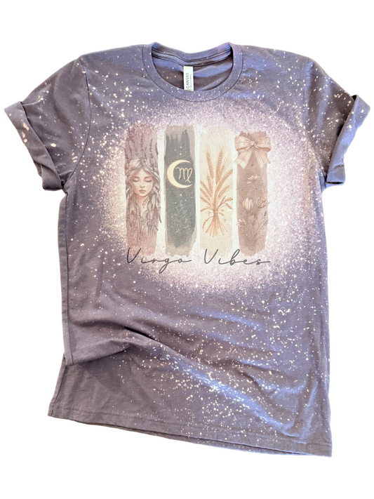 Virgo Vibes – Zodiac Bleached Tee