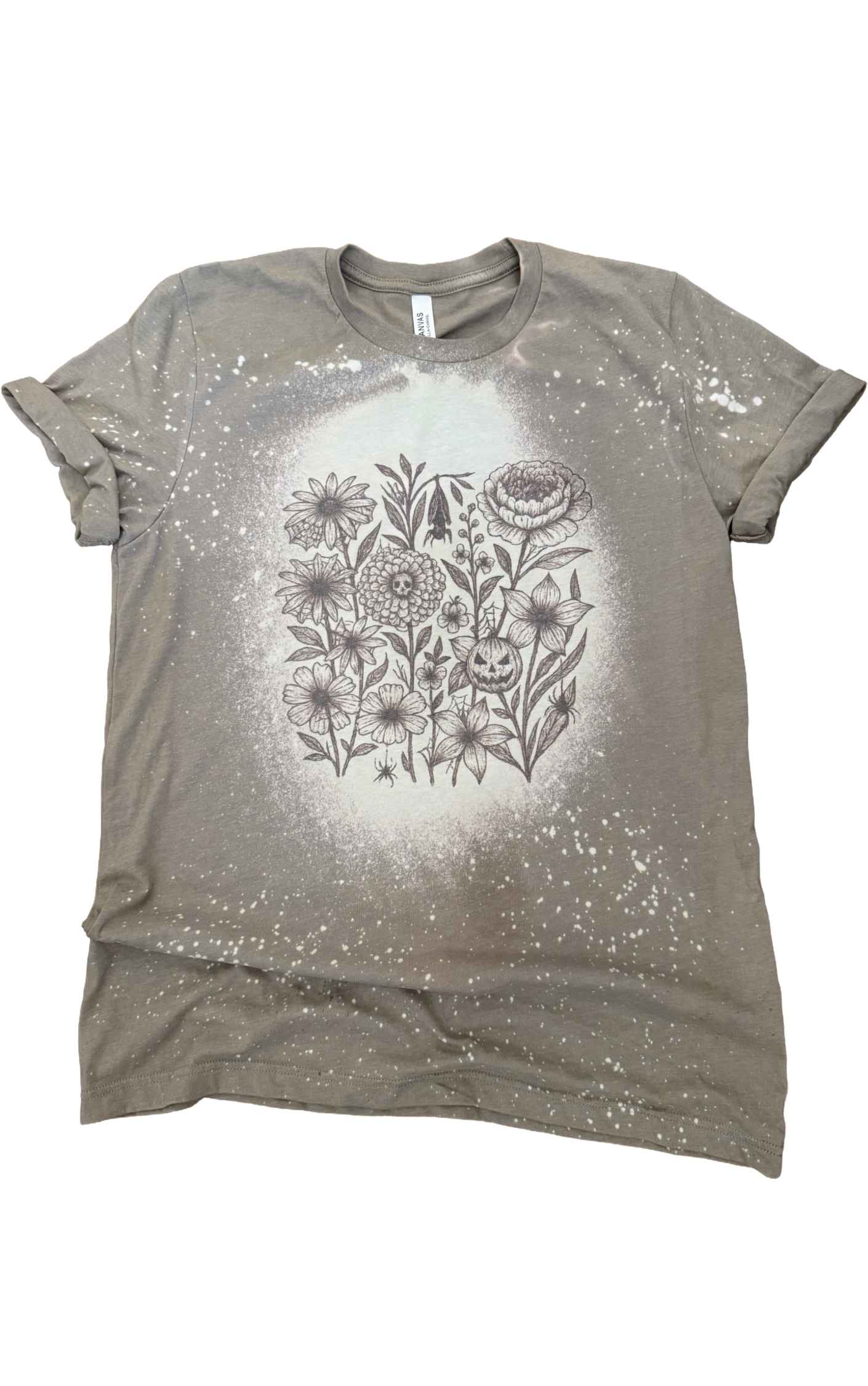 Halloween Floral Bleached Tee