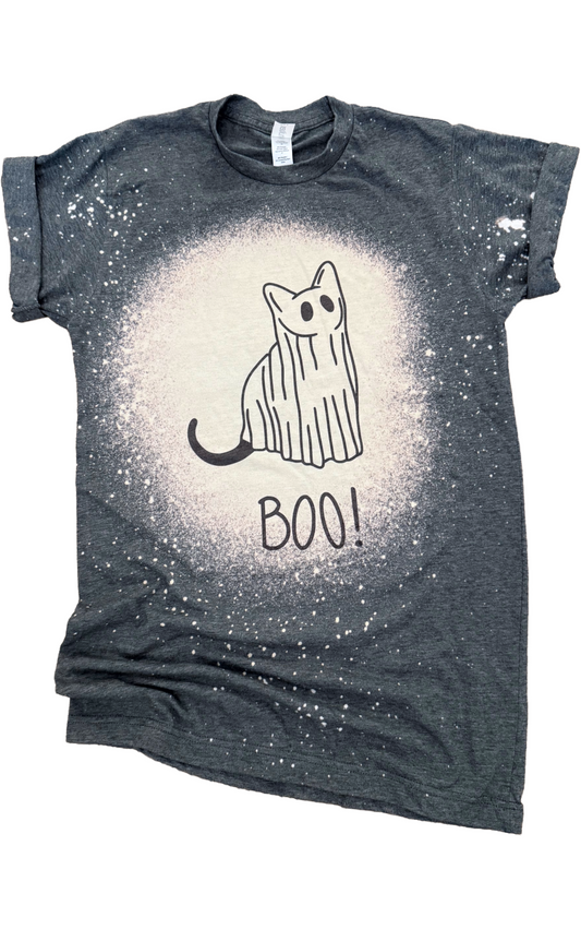 Ghost Kitty Boo Bleached Tee