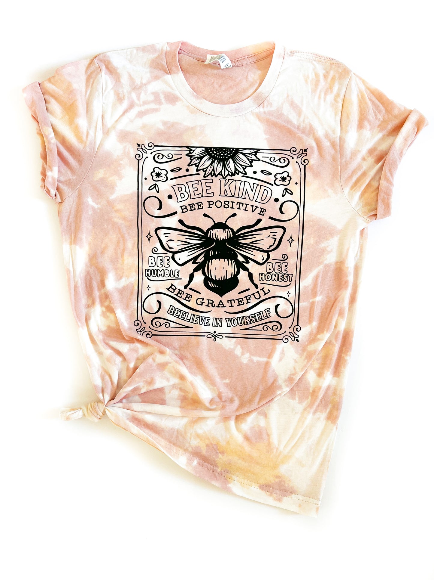 Bee Kind Positivity Tie-Dye Tee