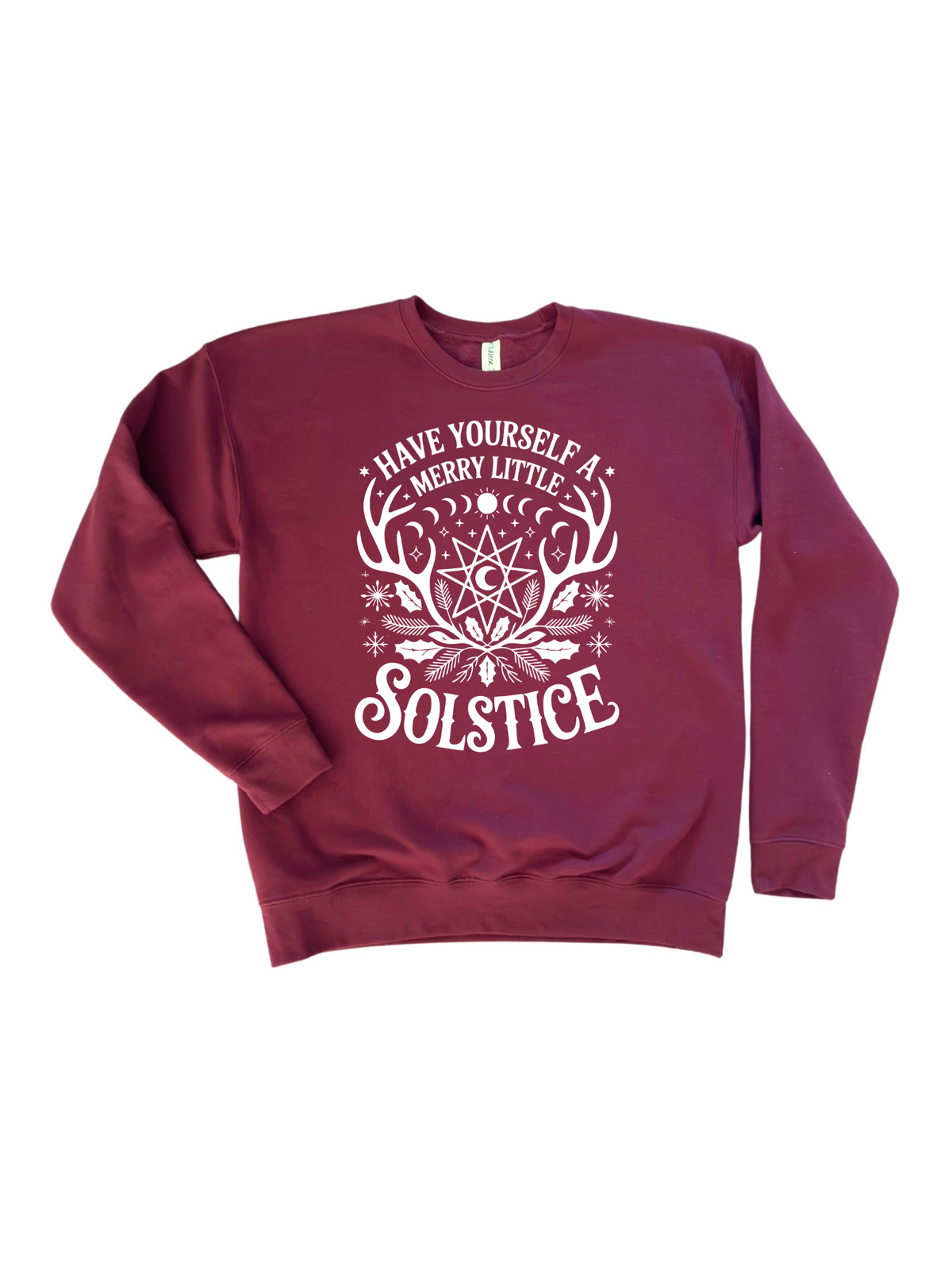 Have Yourself a Merry Little Solstice Witchy Christmas Yule Graphic Crewneck Sweatshirt