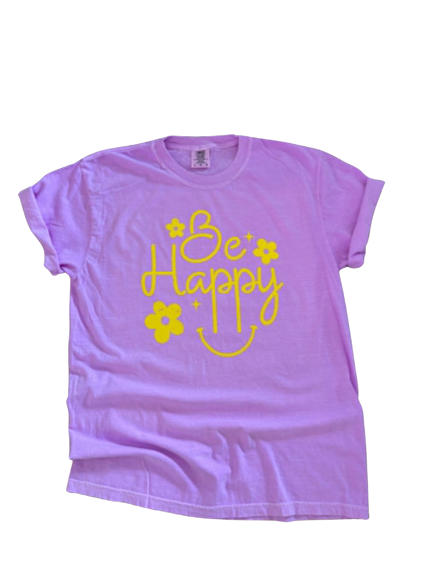 Be Happy - Graphic Tee ☀️🌼💜