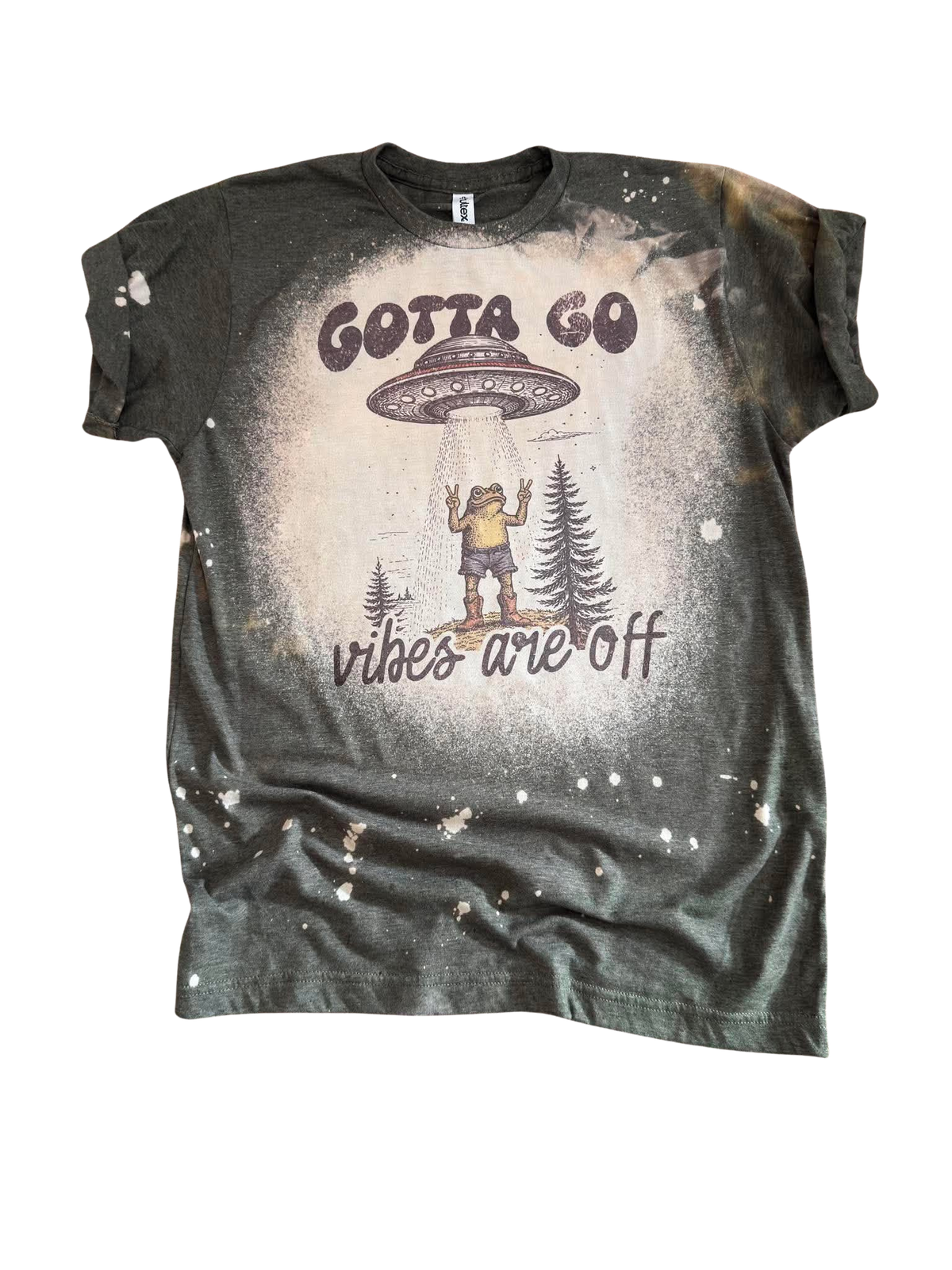 Gotta Go, Vibes Are Off - Bleached Tee 👽🛸🐸