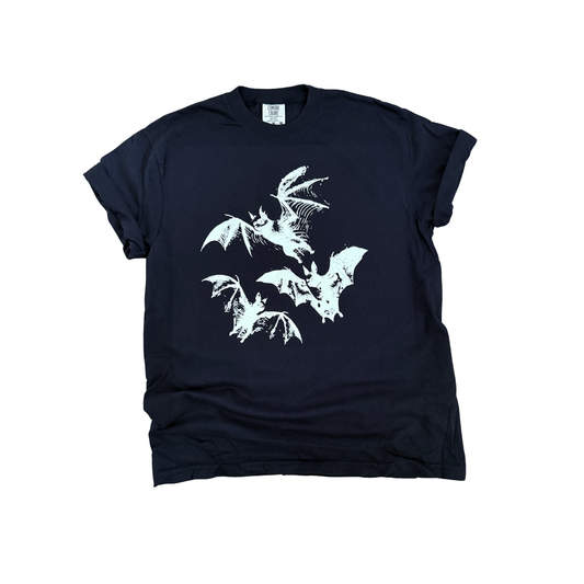Midnight Flight – Gothic Bat Graphic Tee 🦇🌙