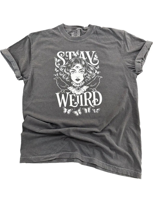 Stay Weird Third Eye Raven Comfort Color Tee