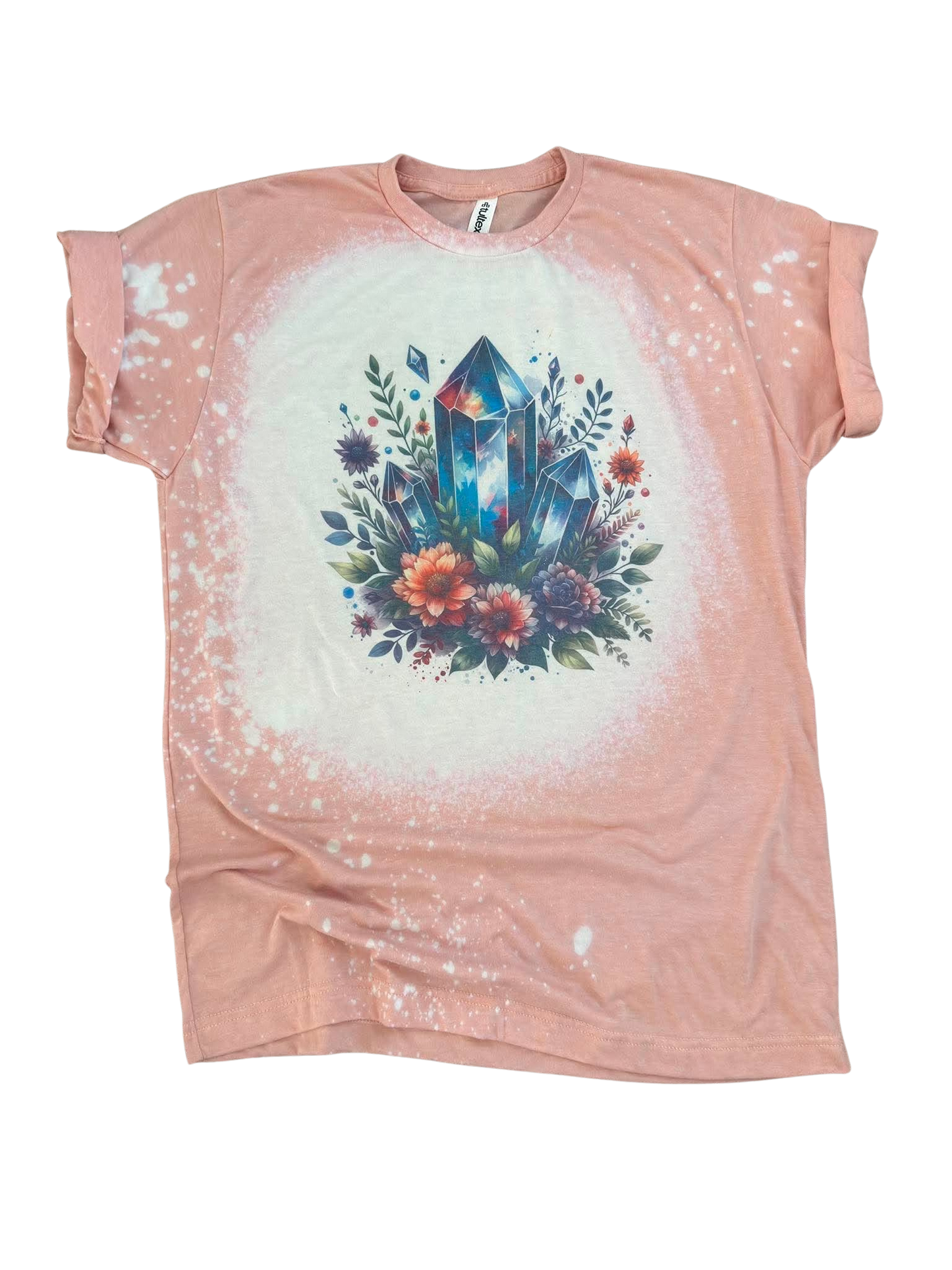 Crystal Bloom – Bleached Tee 💎🌸