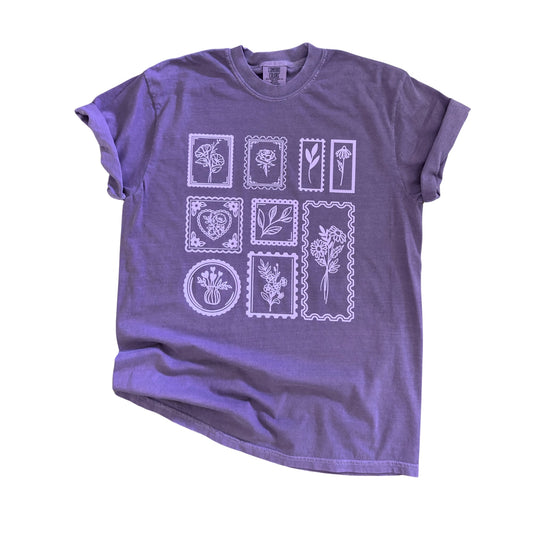 Vintage Floral Stamp - Graphic Tee 🌸📬