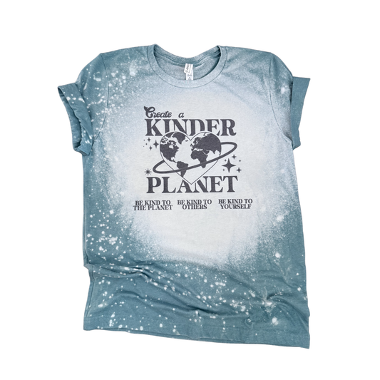 Create a Kinder Planet - Bleached Graphic Tee 🌎✨