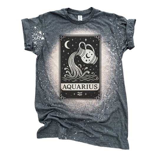 Aquarius Tarot – Bleached Zodiac Tee