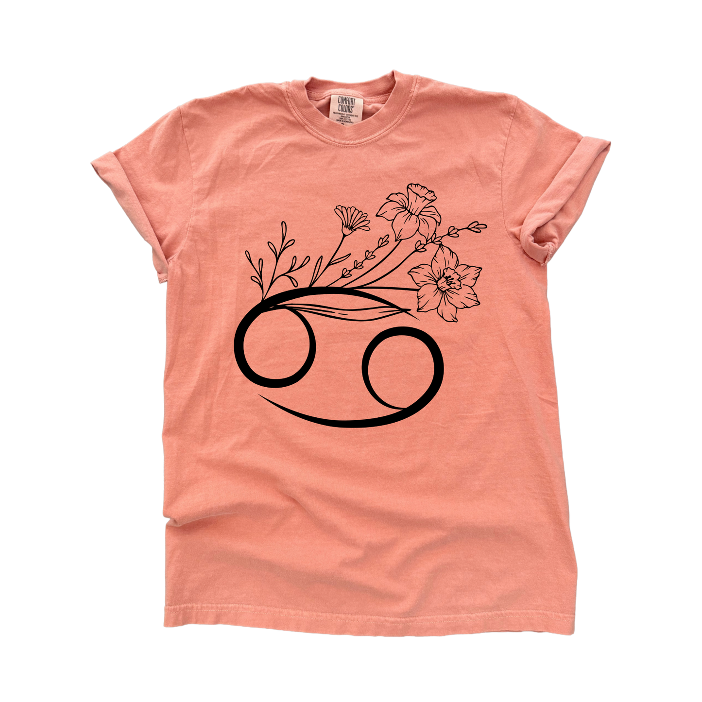 Cancer Floral Zodiac Tee