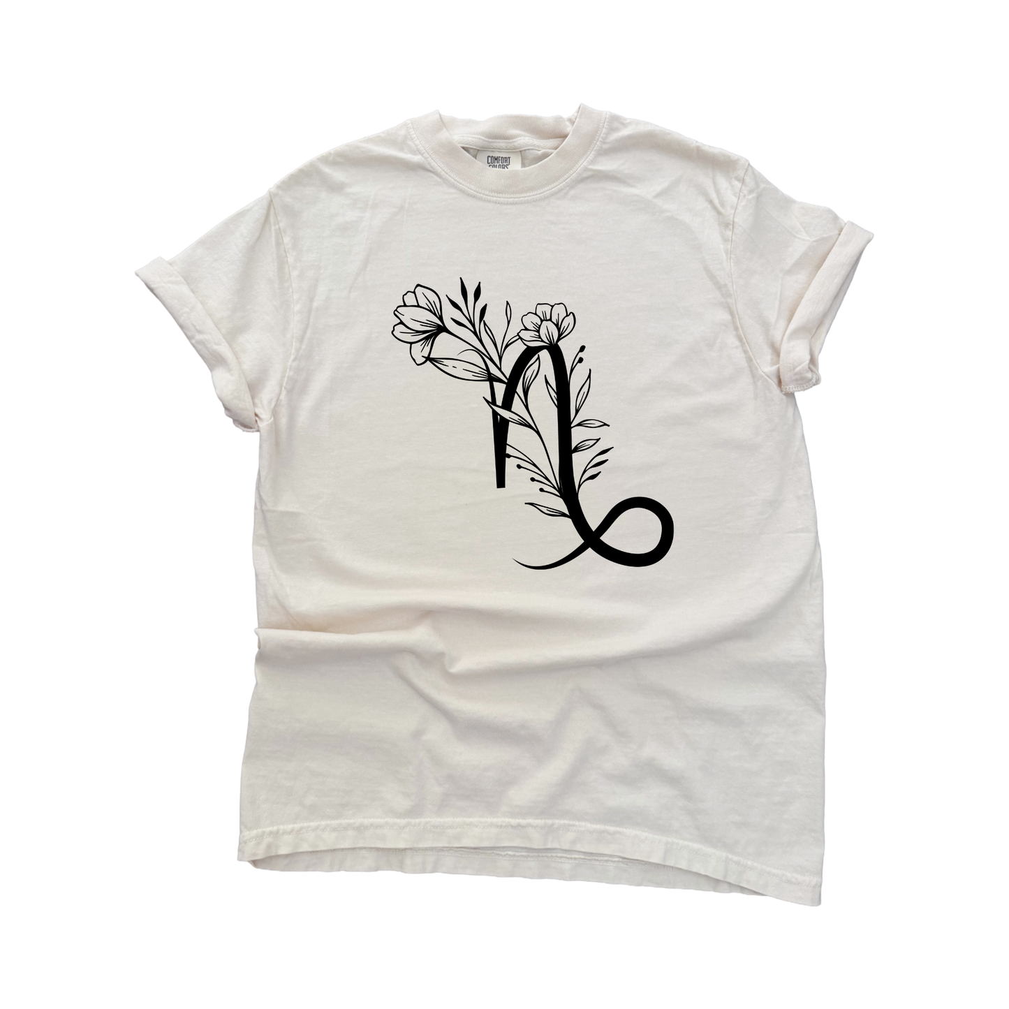 Capricorn Floral Zodiac Tee