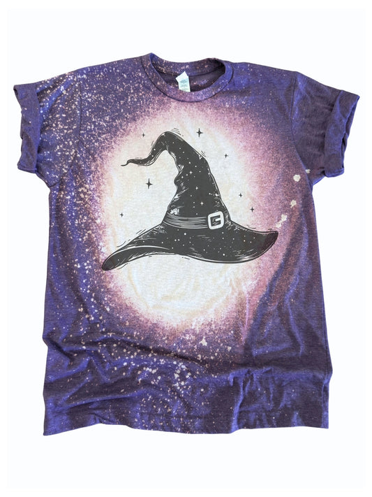 Witch Hat Halloween Bleached Tee
