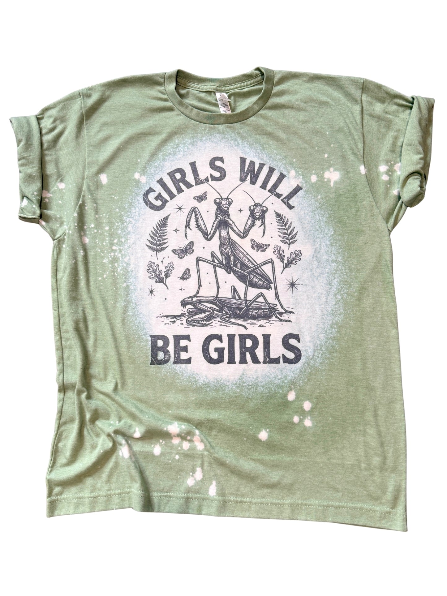 Girls Will Be Girls - Bleached Tee 🦗✨