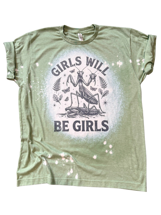 Girls Will Be Girls - Bleached Tee 🦗✨