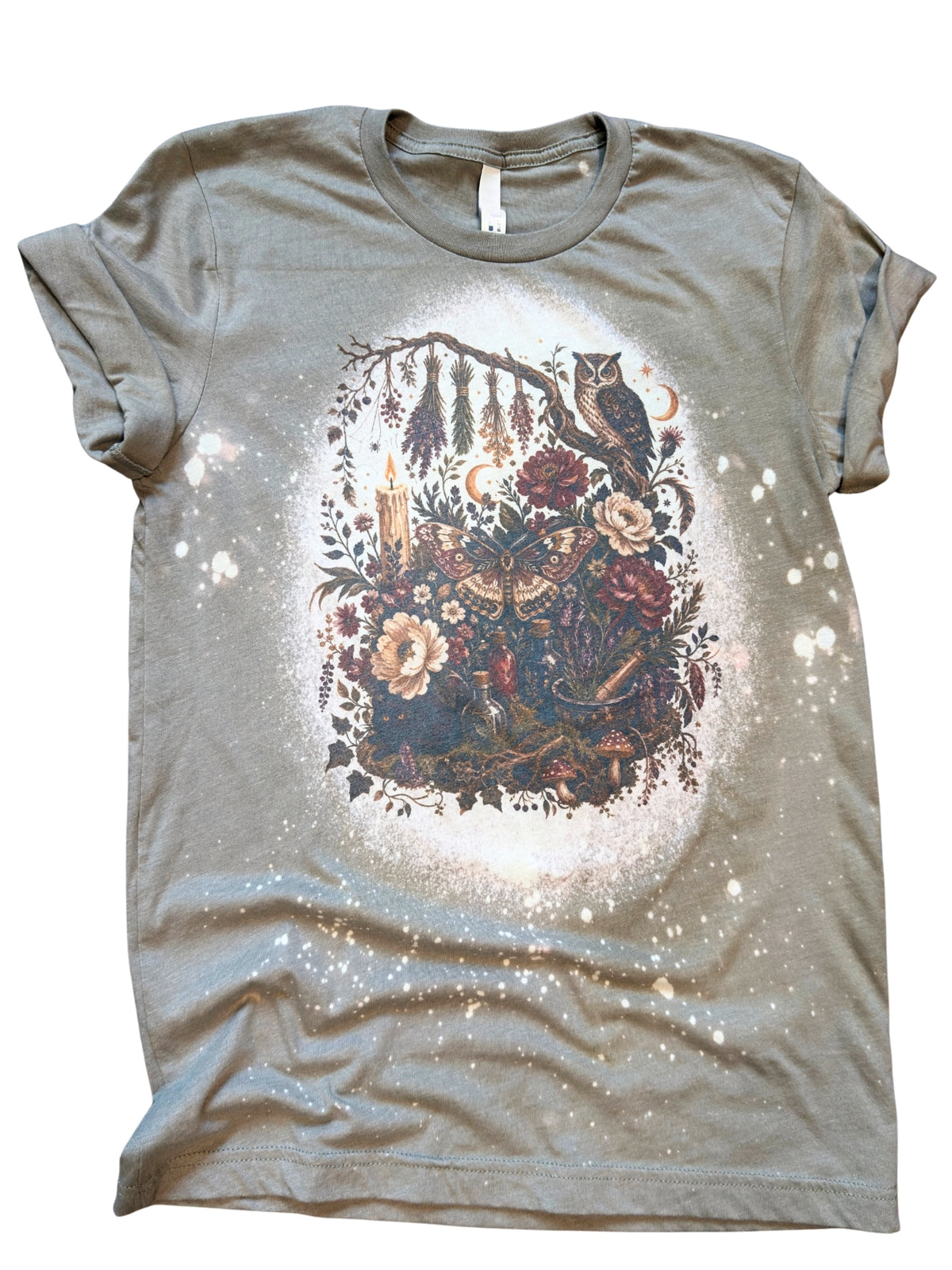 Witchy Garden - Halloween Bleached Tee