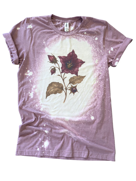 Deadly Nightshade Witchy Bleached Tee