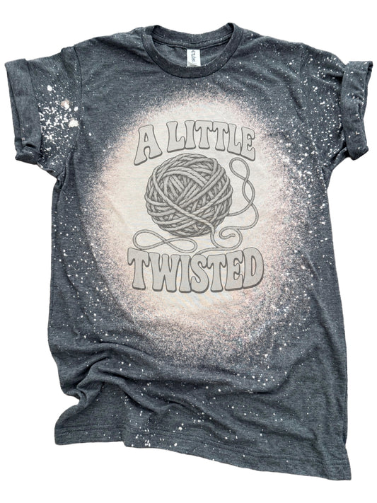 A Little Twisted Yarn Crochet and Knitting Bleached Tee