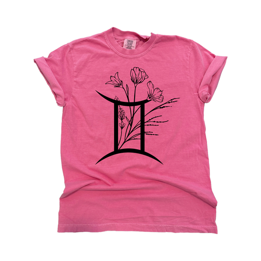 Gemini – Floral Zodiac Tee