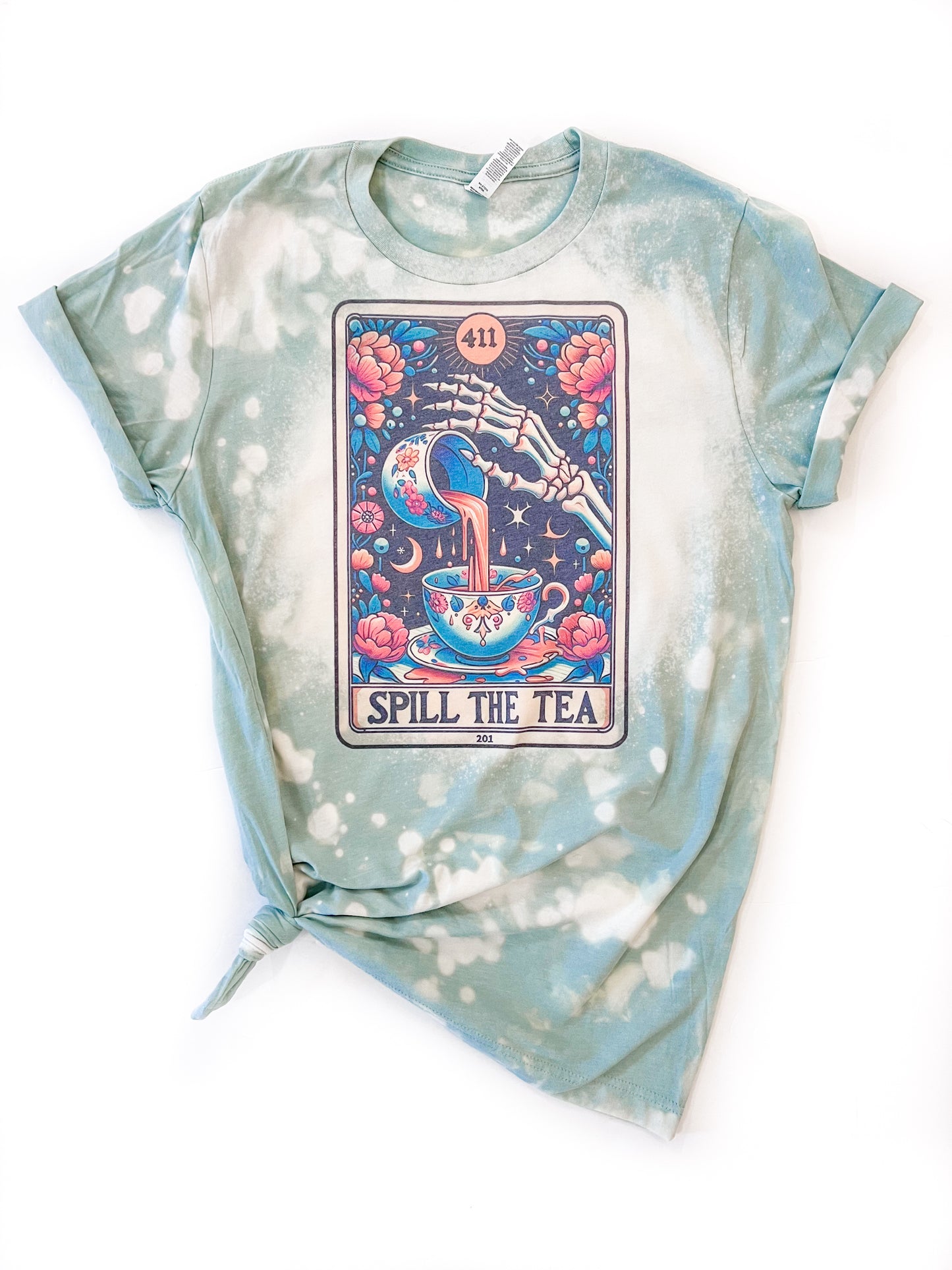 Spill The Tea Bleached Tee