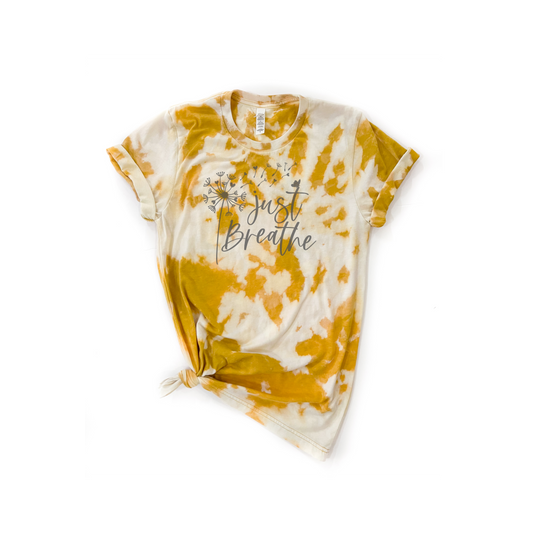 Just Breathe Dandelion Tie Dye Tee