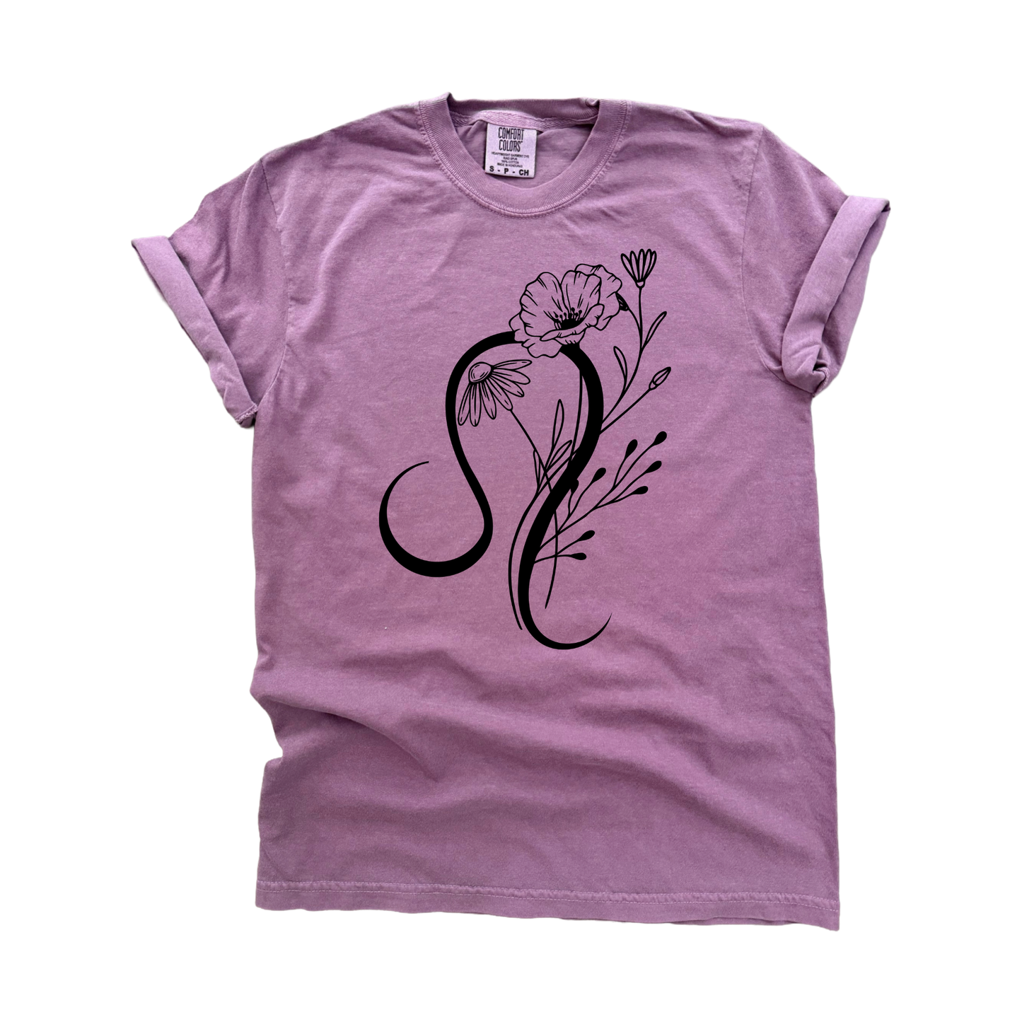 Leo Floral Zodiac Tee