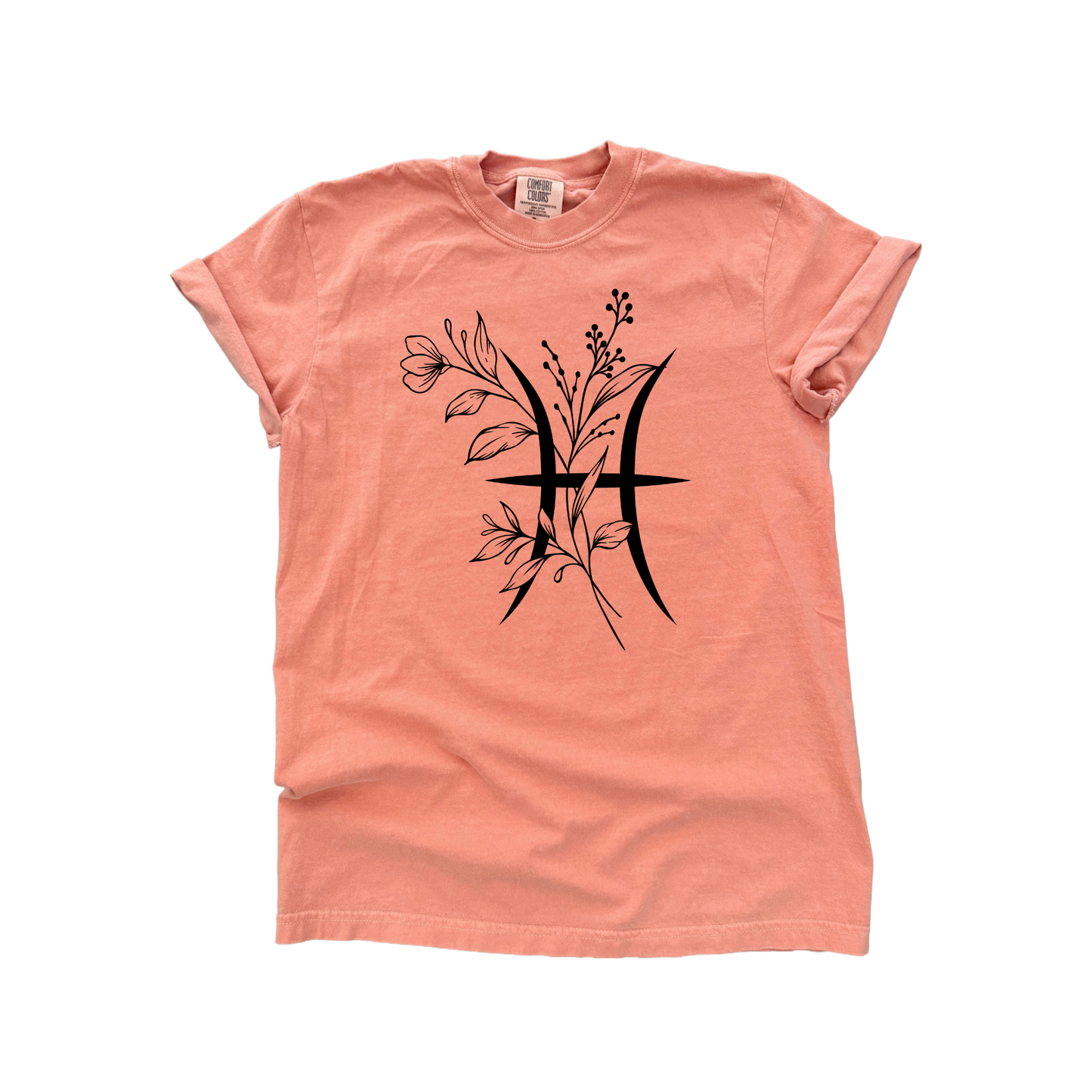 Pisces Floral Zodiac Tee