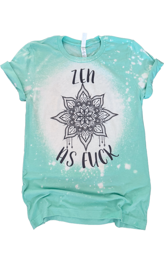 Zen As F*ck Mandala Bleached Tee