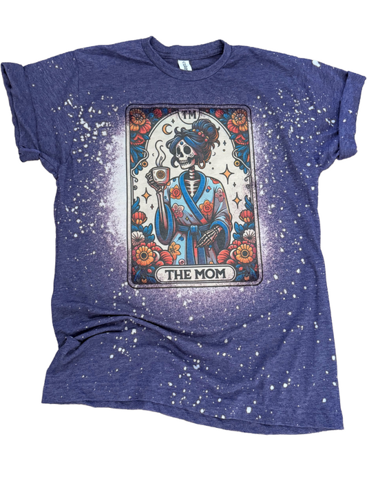 The Mom - Skeleton Tarot Card Bleached Tee