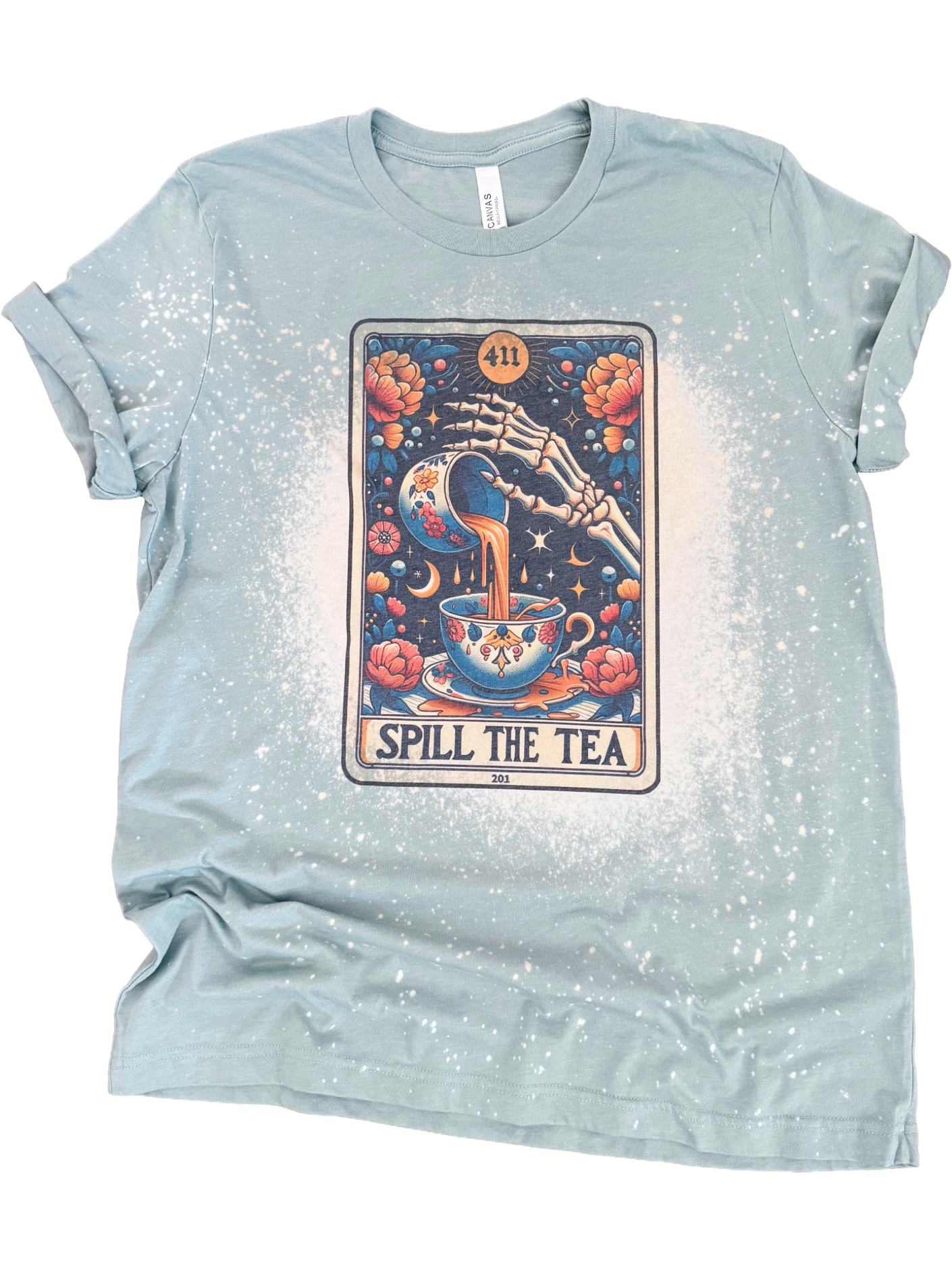 Spill The Tea Bleached Tee