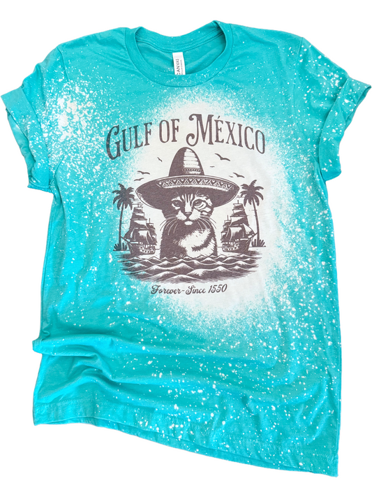 Gulf of Mexico Cat Bleached Tee
