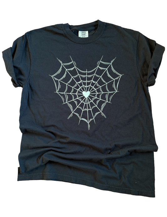 Heart Web Halloween Tee