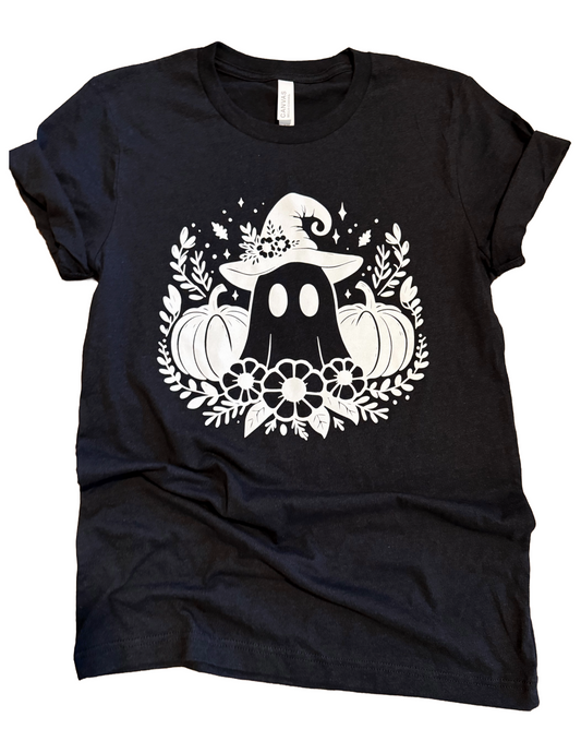 Witchy Ghost Garden Halloween Tee