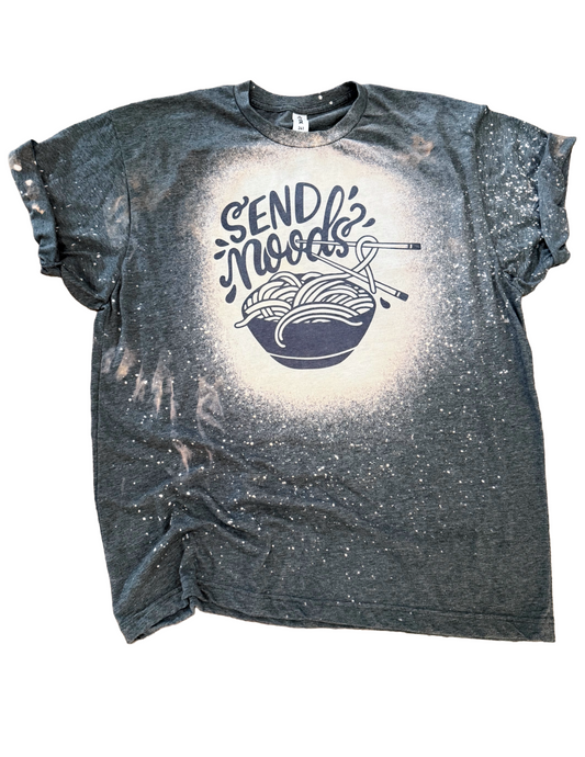 Send Noods Funny Bleached Tee