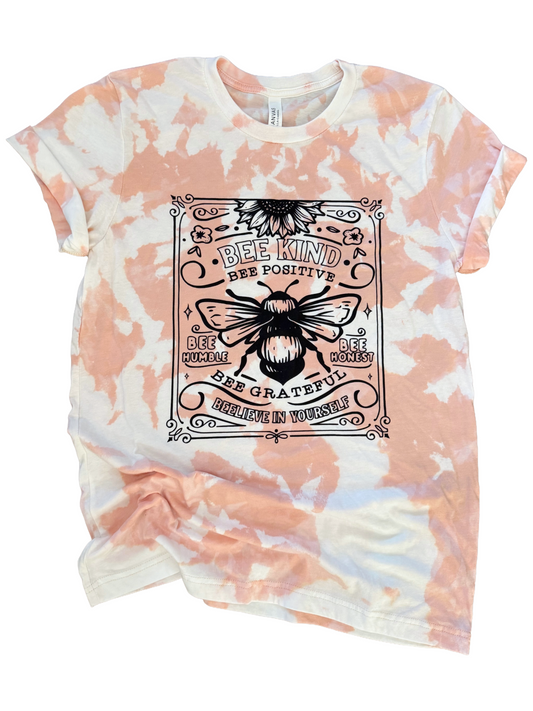 Bee Kind Positivity Tie Dye Tee