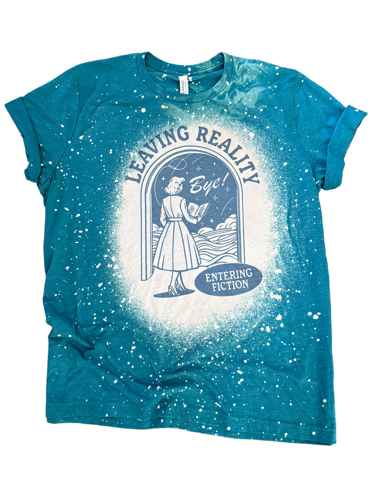 Leaving Reality Book Lover Bleached Tee