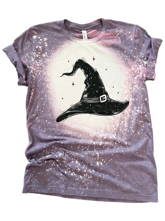 Witch Hat Halloween Bleached Tee
