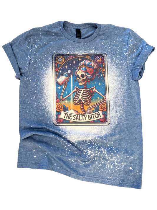 The Salty B*tch – Tarot Card Bleached Tee