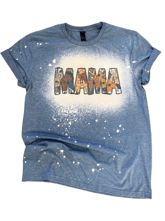 MAMA Floral Bleached Tee
