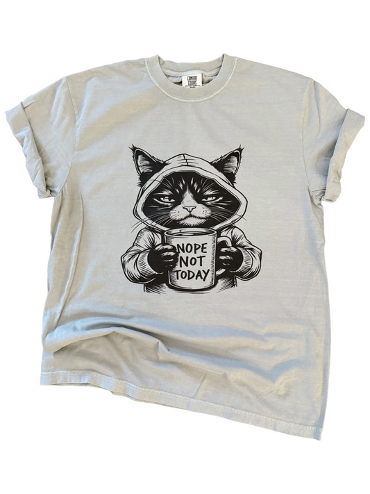 Nope Not Today Cat Tee