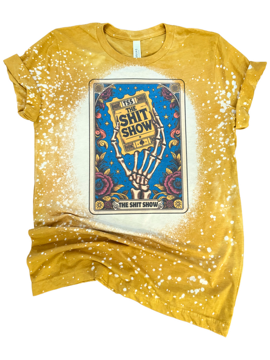 The Shit Show Tarot Card Bleached Tee