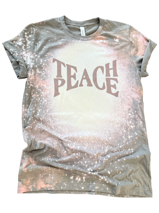 Teach Peace Bleached Tee