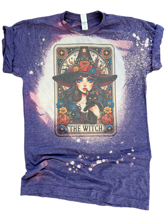 The Witch Tarot Card Bleached Tee