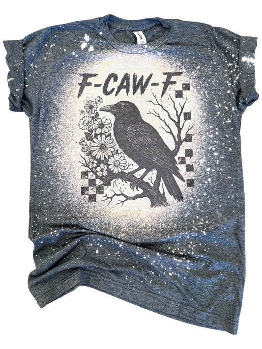 F-CAW-F Raven Checkered Bleached Tee