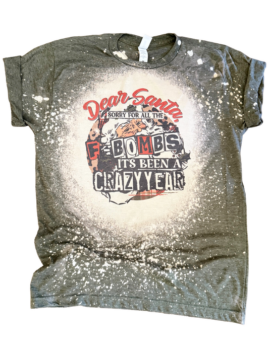 Dear Santa F-Bombs + Chaos Bleached Christmas Tee
