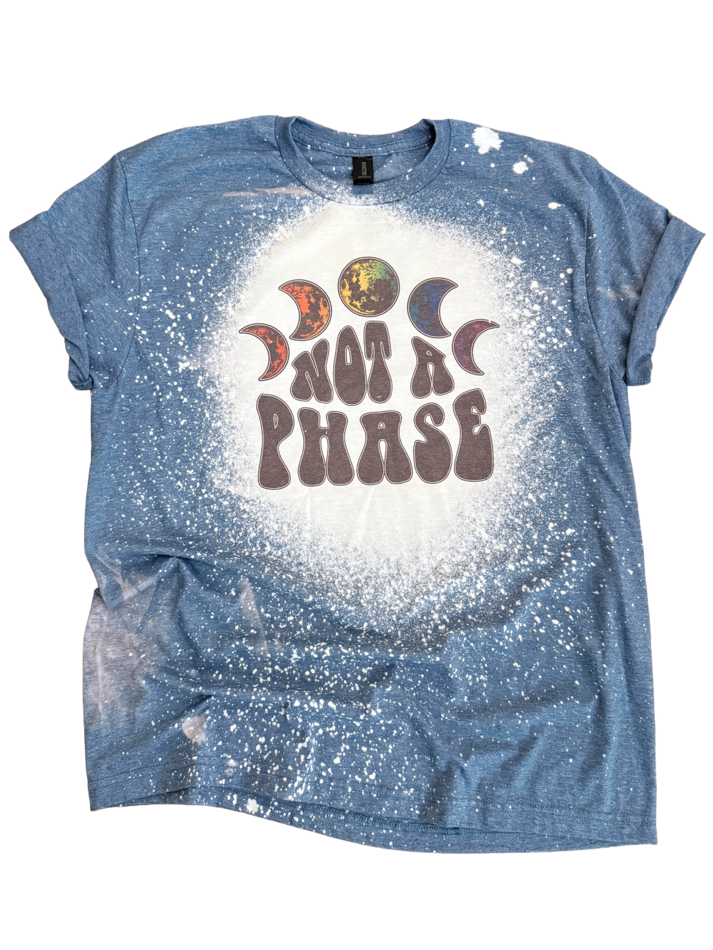 Not a Phase Moon Pride Bleached Tee
